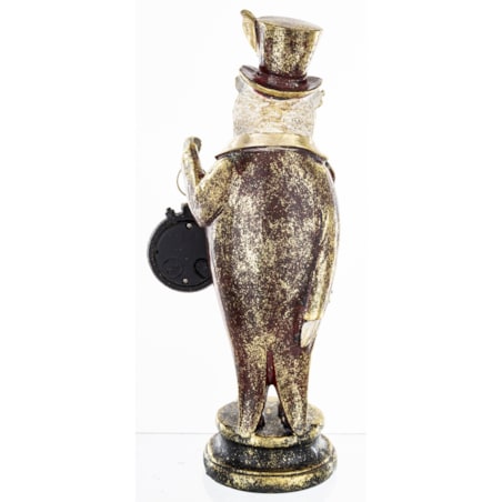 Dekoracja - figurka 28x12x10 cm SOWA-2 z zegarkiem