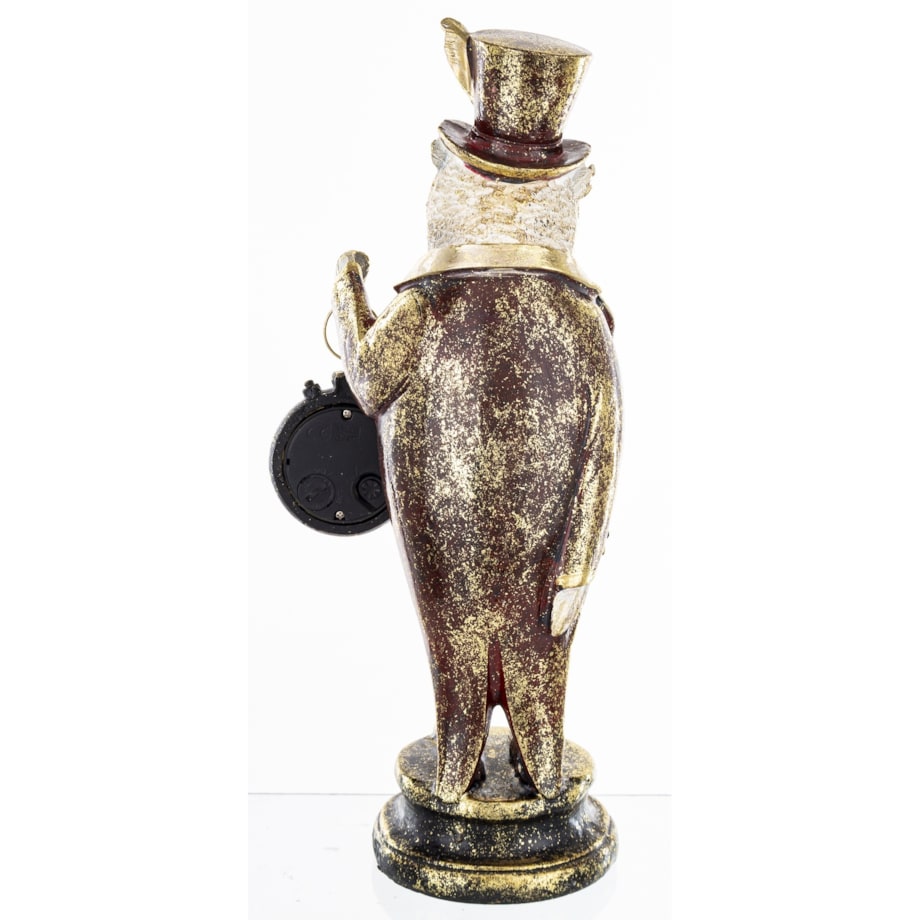 Dekoracja - figurka 28x12x10 cm SOWA-2 z zegarkiem