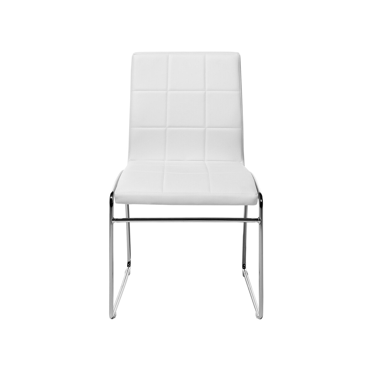 Zestaw 2 krzeseł do jadalni ekoskóra biały KIRON