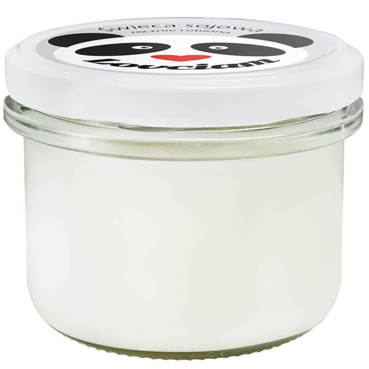 Naturalna świeca sojowa LOVCIAM kwiatowo-owocowy zapach w słoiku prezent upominek na Walentynki dla kobiety dziewczyny ukochanej żony narzeczonej