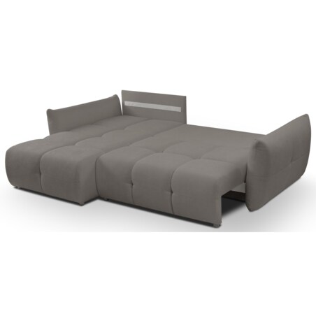 Narożnik z funkcją spania do salonu BOSE, lewostronny, szary