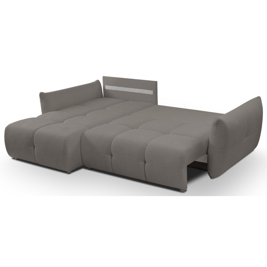 Narożnik z funkcją spania do salonu BOSE, lewostronny, szary