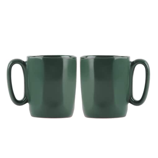 Dwa kubki ceramiczne z uszkiem 80 ml Fuori zielone 29972