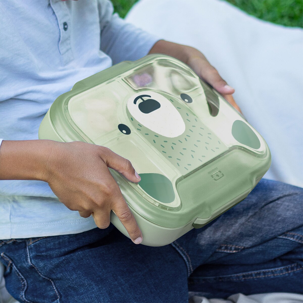 Monbento Wonder lunchbox dla dzieci 0,95 l Green Bear