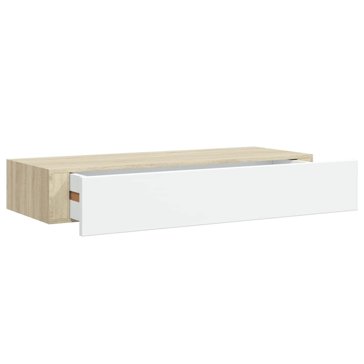 vidaXL Półki ścienne do szuflad 2 szt. Dąb i biel 60x23,5x10cm MDF