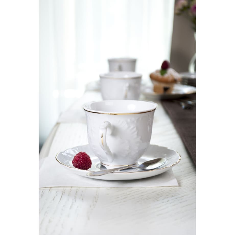 Garnitur do kawy dla 6 osób 18 el. Rococo Złota Linia 3604