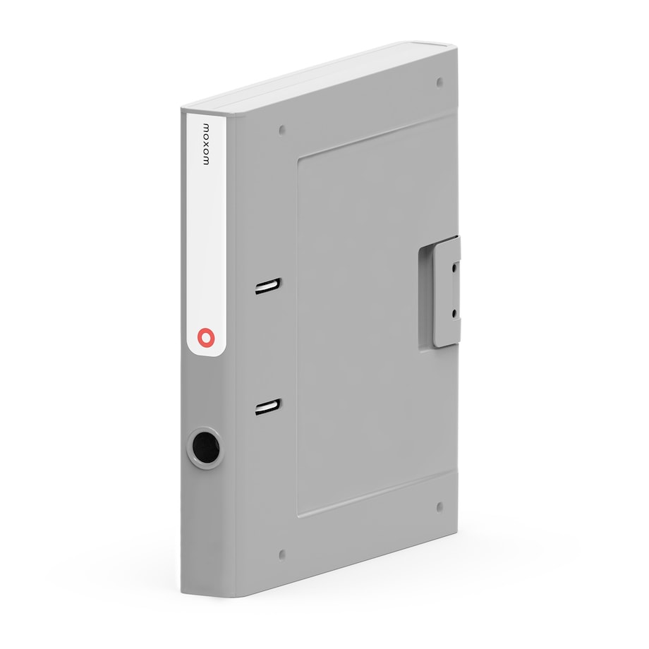 Segregator A4 Na Dokumenty Stojący 5 Cm Wąski Plastikowy Nowoczesny Jasnoszary