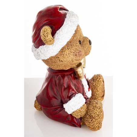 Figurka niedźwiadek 23x18x14 cm URSUS w czerwonym ubranku