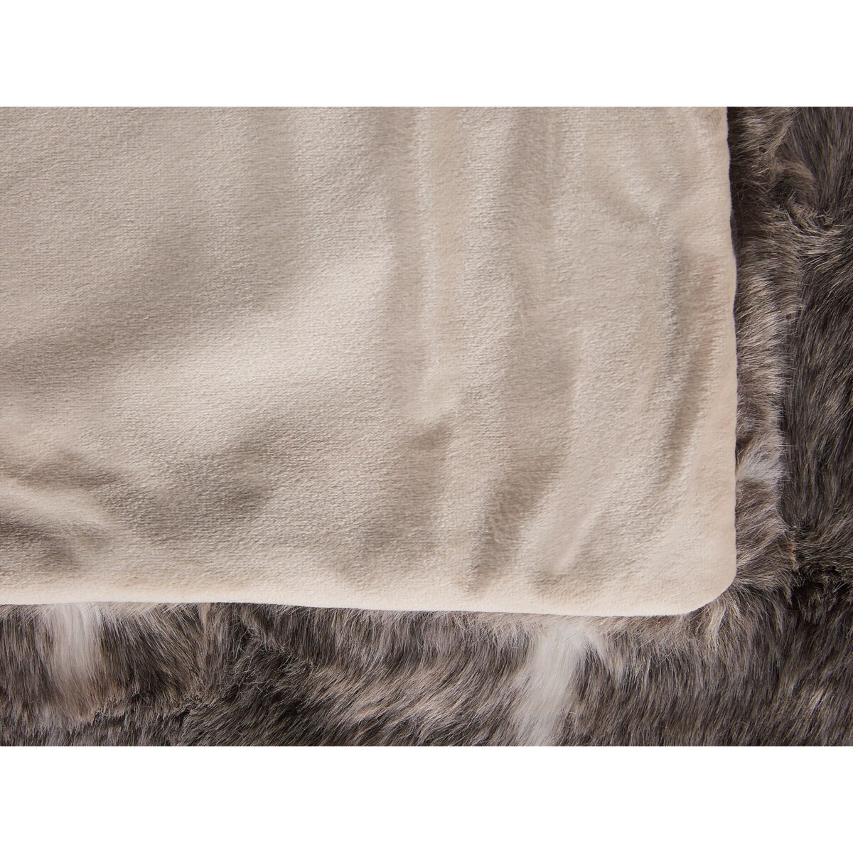 Koc 180 x 220 cm brązowo-biały TADDART