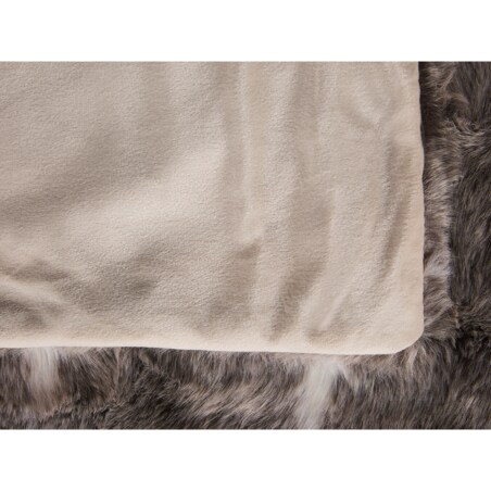 Koc 180 x 220 cm brązowo-biały TADDART