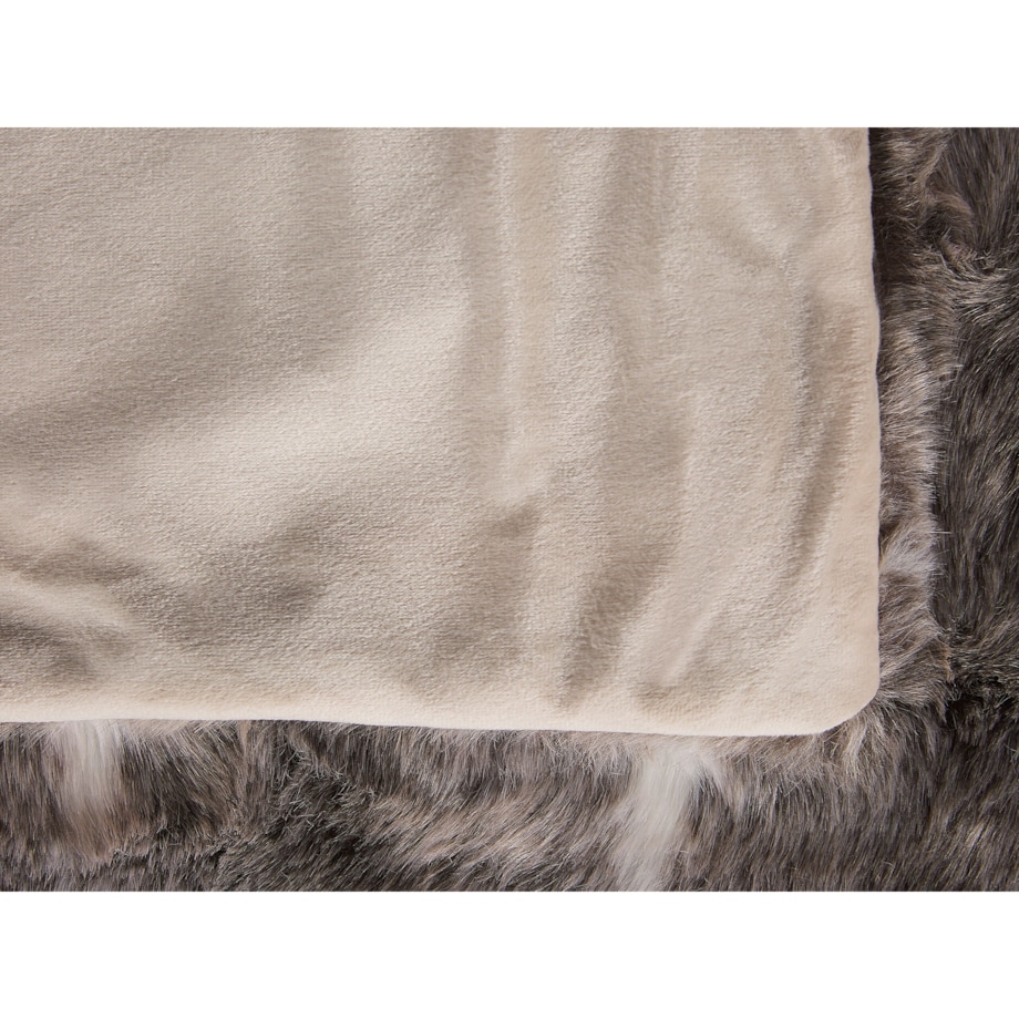 Koc 180 x 220 cm brązowo-biały TADDART