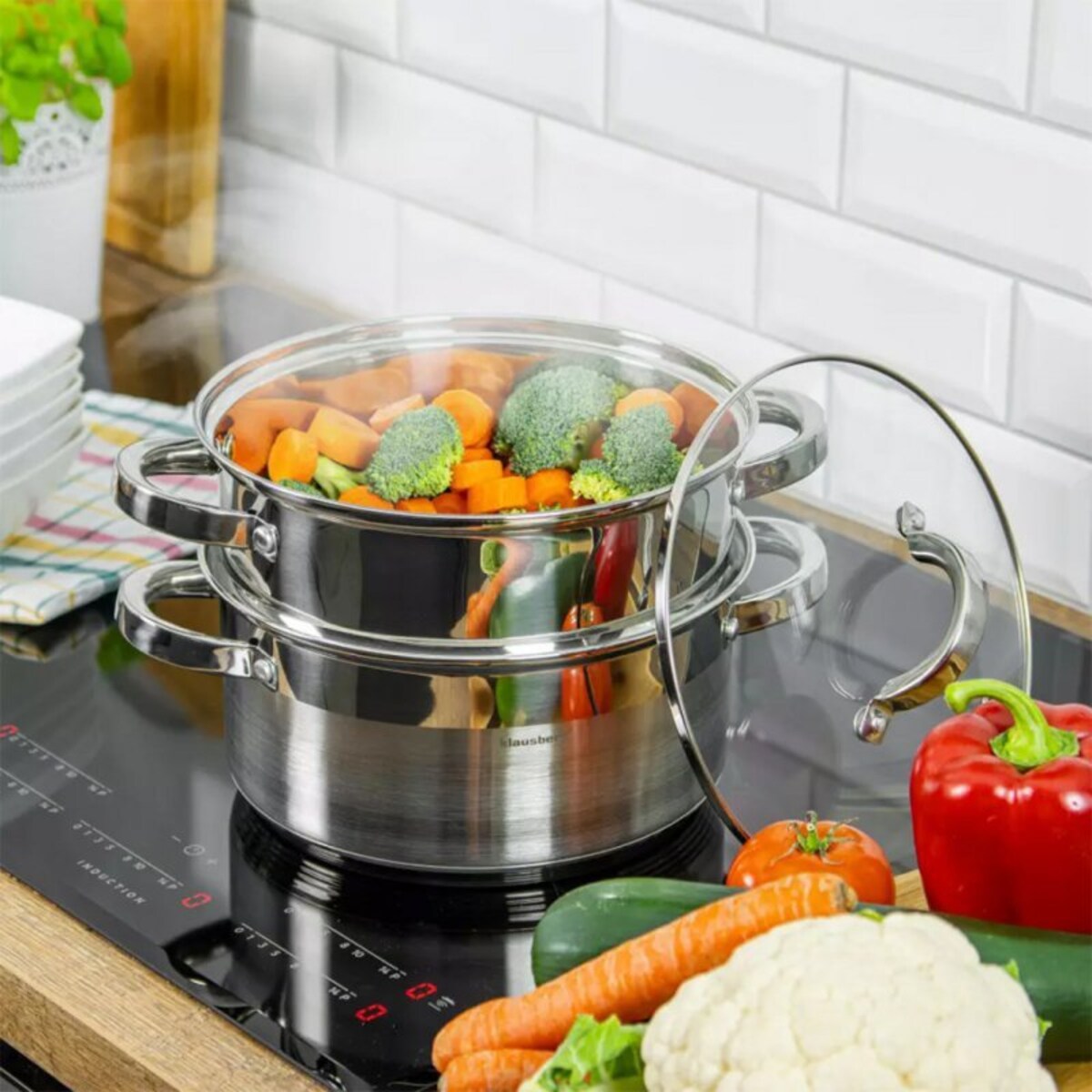 Garnek Na Parę Klausberg 3 Elem. 24Cm Kb-7144