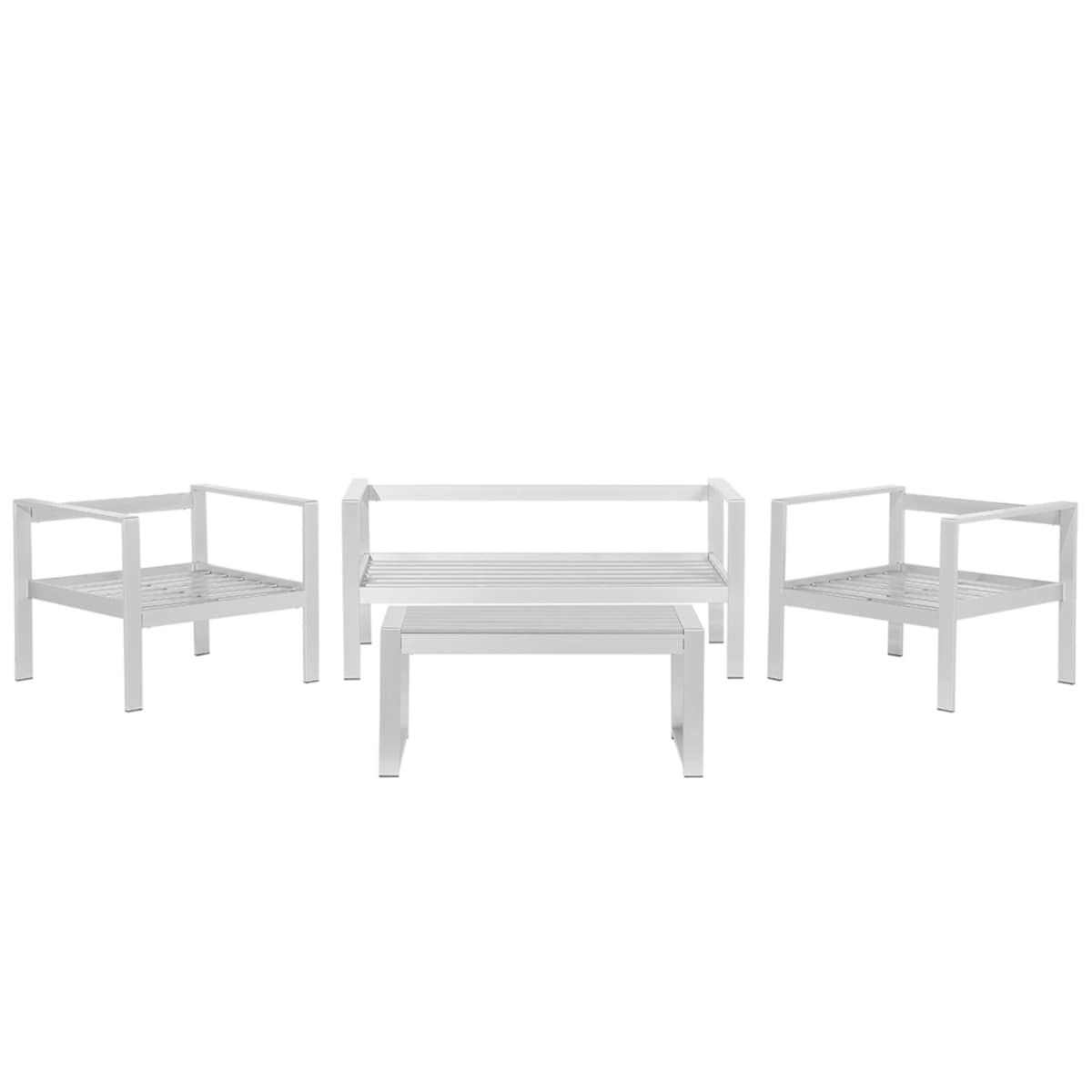 Zestaw ogrodowy 4-osobowy ciemnoszary SALERNO