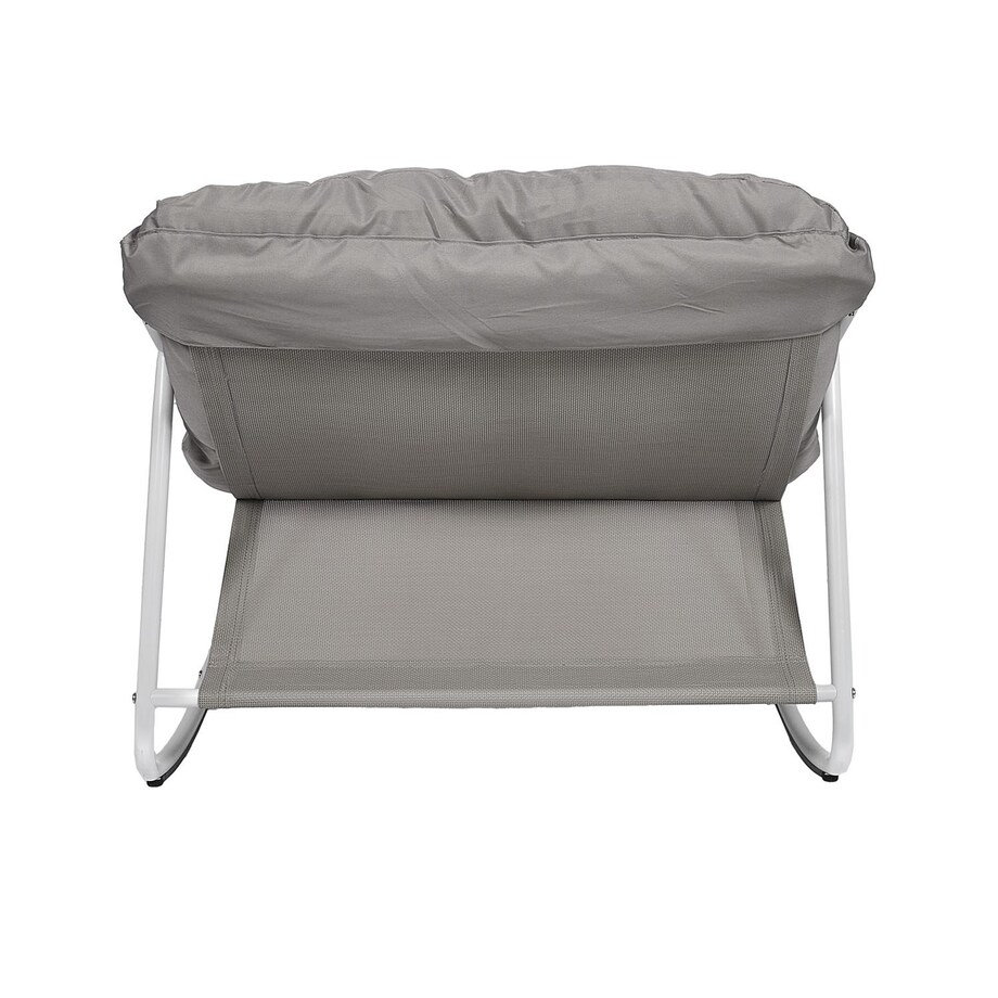 FOTEL OGRODOWY BUJANY Tenerife szary | biały | miękkie siedzisko