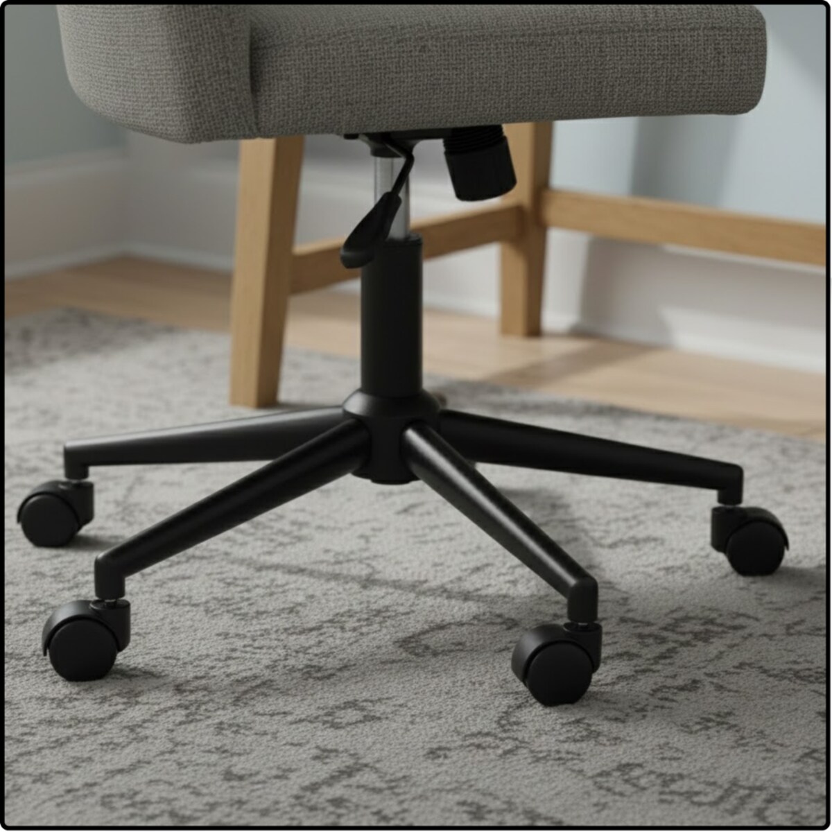 Fotel biurowy obrotowy krzesło biurowe wygodny do biurka regulowany szary welurowy