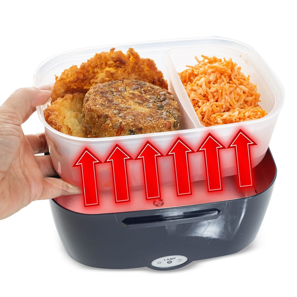 Elektryczny lunch box podgrzewany termos samochodowy do auta + wtyczka KAMILLE