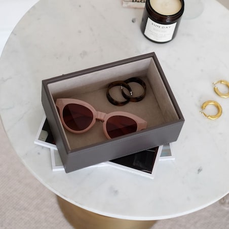 Szkatułka na biżuterię Stackers open mini szaro-beżowa