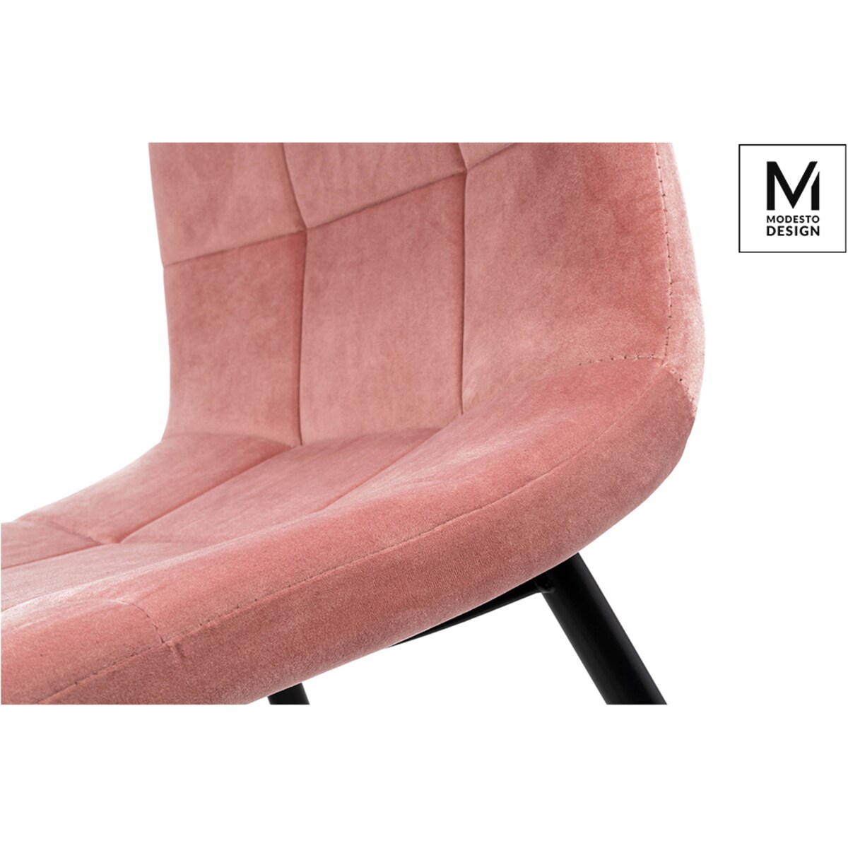 Krzesło z miękkim siedziskiem CARLO J-06.LIGHT.PINK różowe