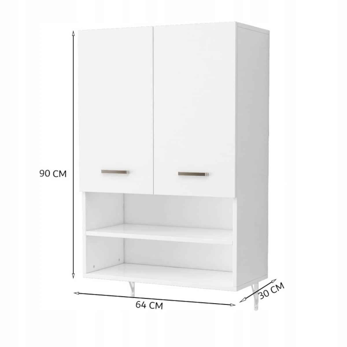 Szafka łazienkowa wisząca ścienna nad pralkę pojemne półki regał loft 64 cm