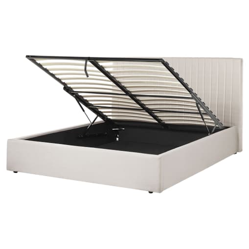 Łóżko z pojemnikiem VION 160 x 200 cm Beżowy