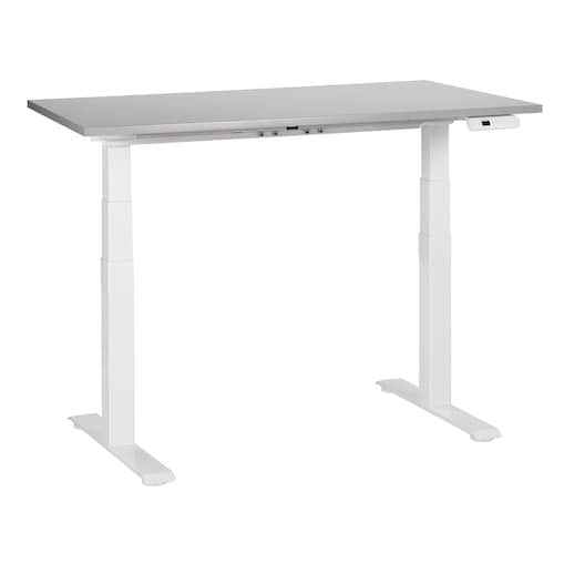 Biurko regulowane elektrycznie DESTINES Szary/ biały 120 cm 72 cm