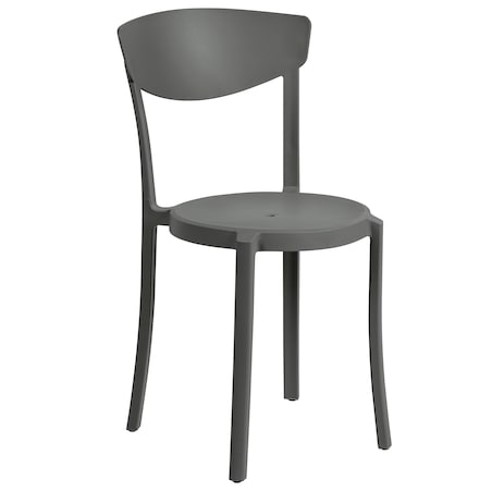 Zestaw 4 krzeseł ogrodowych VIESTE Ciemnoszary