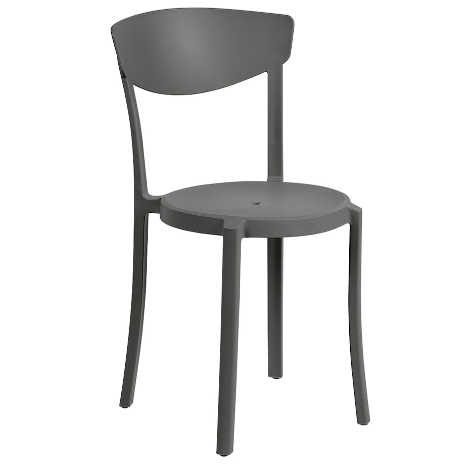 Zestaw 4 krzeseł ogrodowych VIESTE Ciemnoszary
