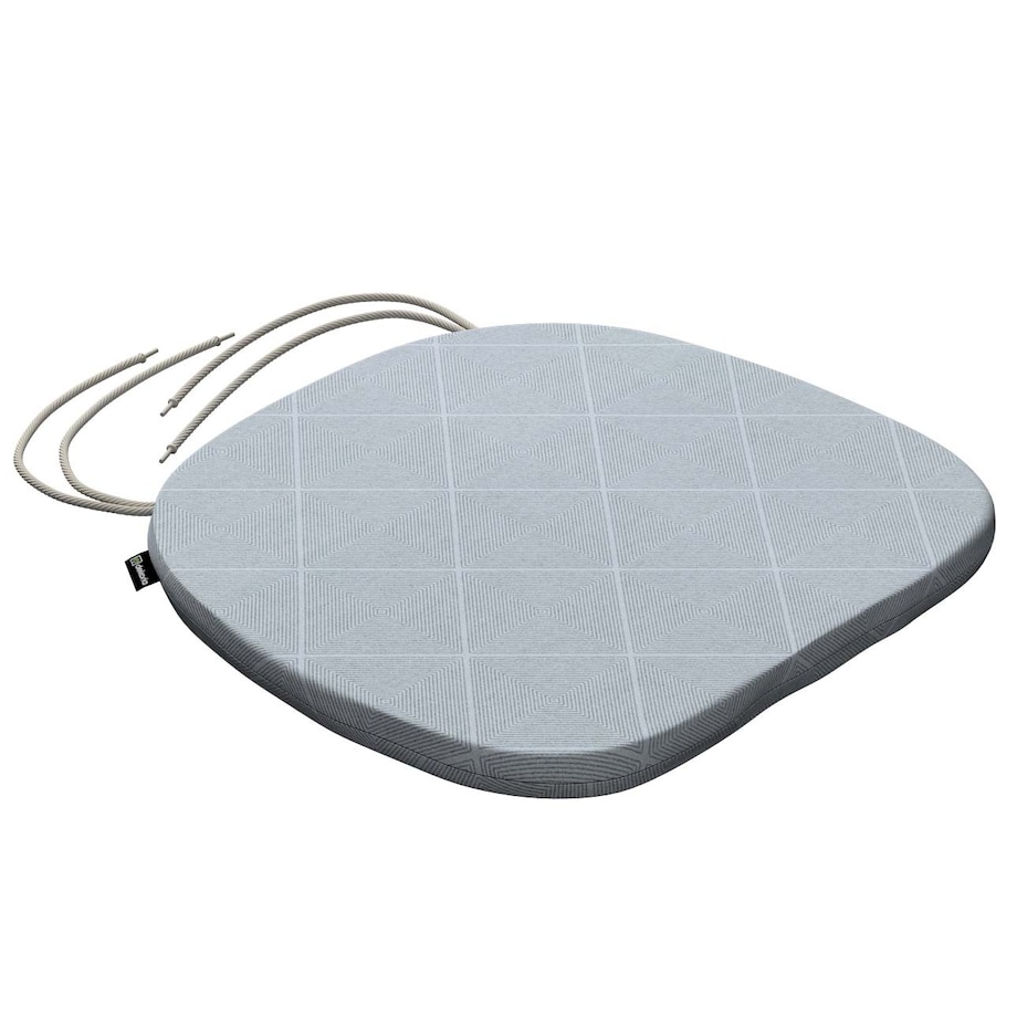 Poduszka na krzesło Bartek, szaro-srebrne romby, 40 x 37 x 2,5 cm, Sunny