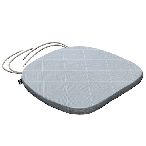 Poduszka na krzesło Bartek, szaro-srebrne romby, 40 x 37 x 2,5 cm, Sunny