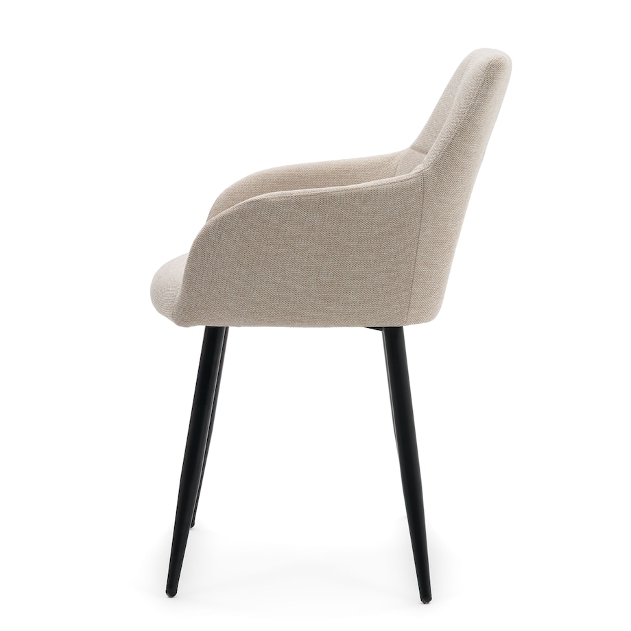 Krzesło tapicerowane nowoczesne NORDI beżowe do salonu biura