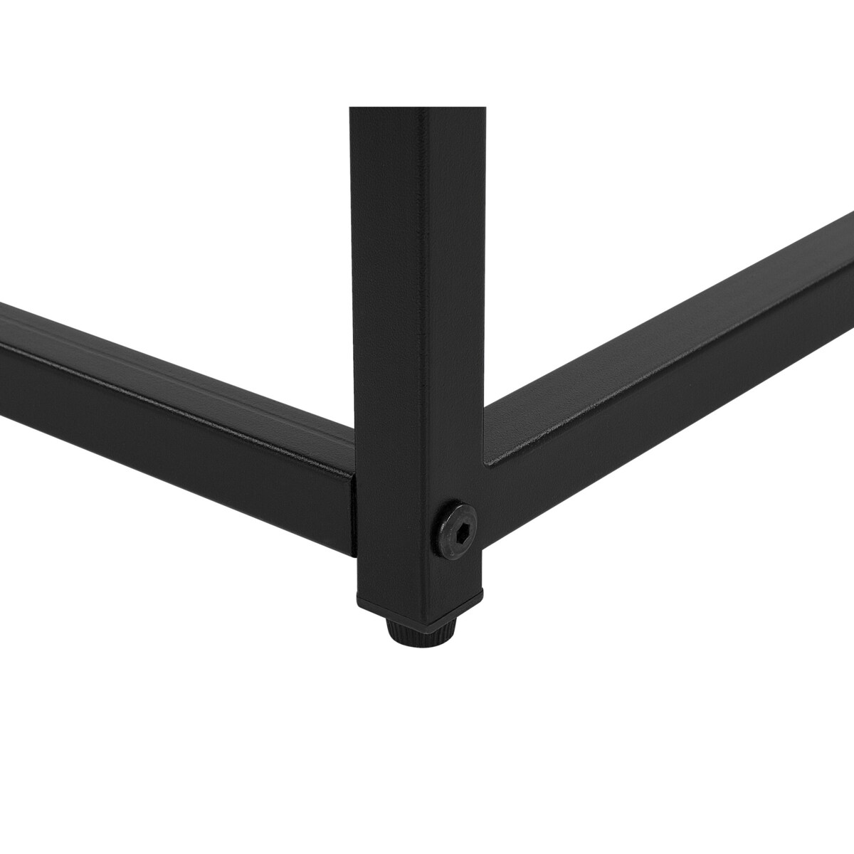 Konsola ciemne drewno z czarnym BELMONT