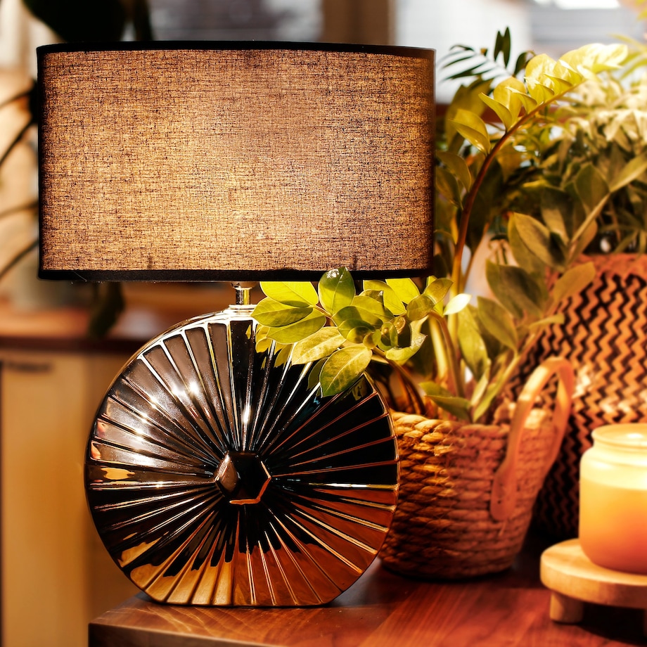 KONSIMO RITIM Lampa stołowa kolor srebrny