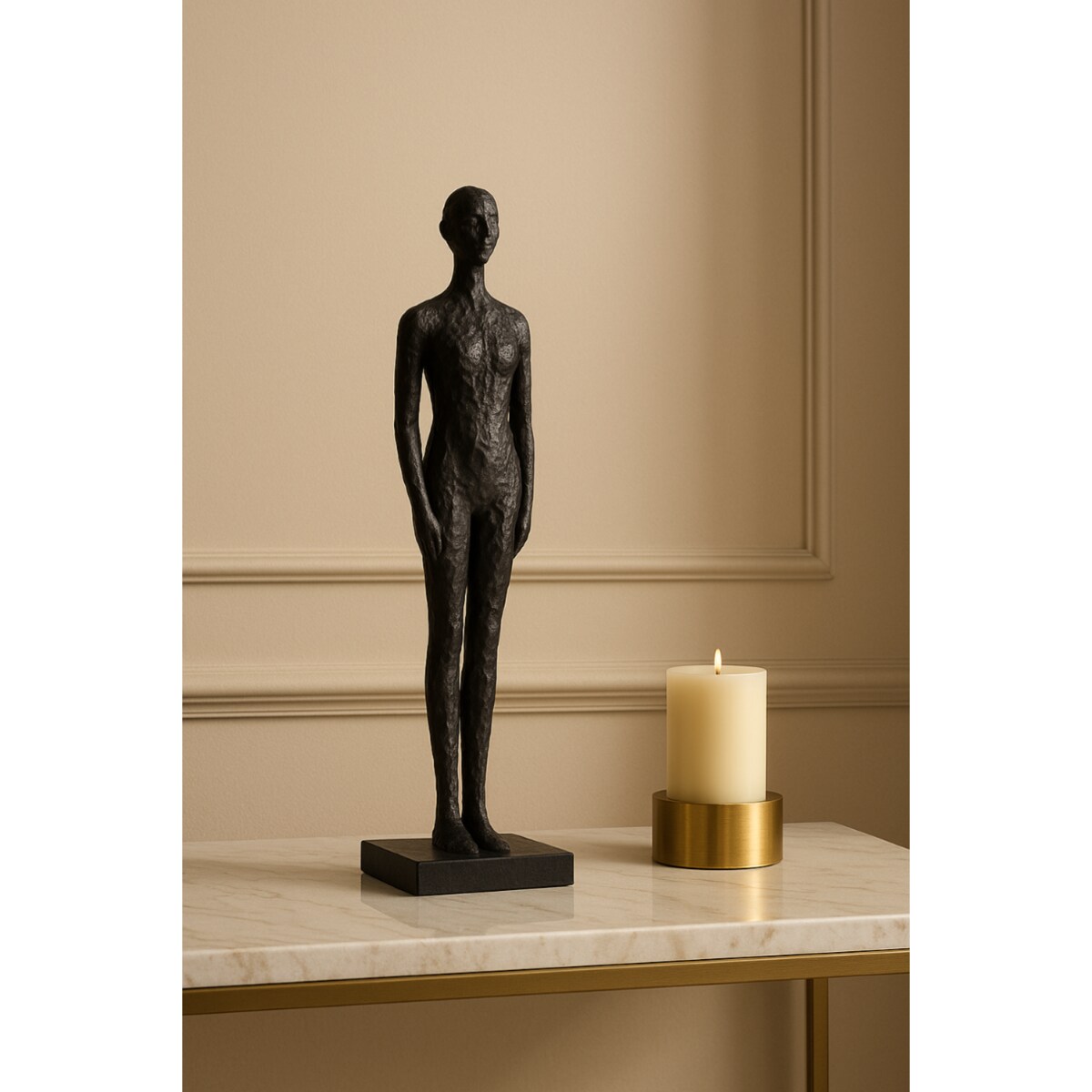 FIGURKA DEKORACYJNA CHRISTIANO CZARNY M