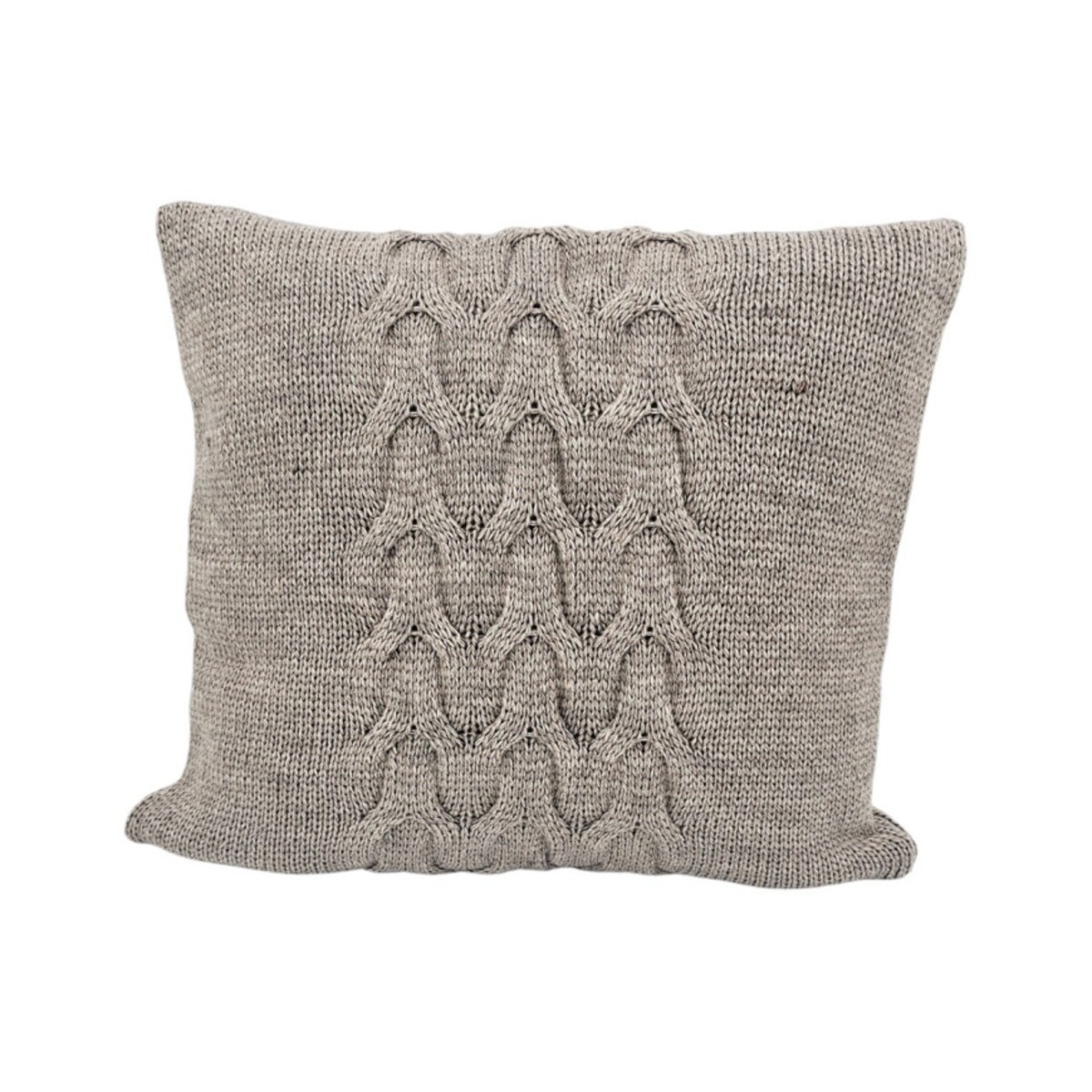 Poszewka dzianinowa na poduszkę z wełną 45x45 cm – AREZZO TAUPE