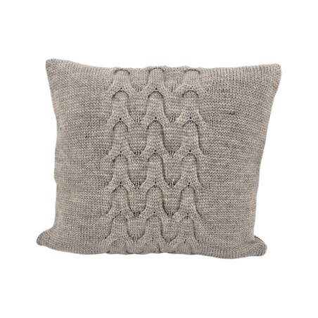 Poszewka dzianinowa na poduszkę z wełną 45x45 cm – AREZZO TAUPE