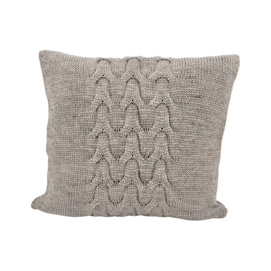 Poszewka dzianinowa na poduszkę z wełną 45x45 cm – AREZZO TAUPE