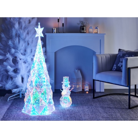 Dekoracja ogrodowa LED ICELAND 120 cm Choinka Kolorowy