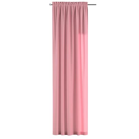 Zasłona na kanale z grzywką 1 szt. 130x260 brudny róż