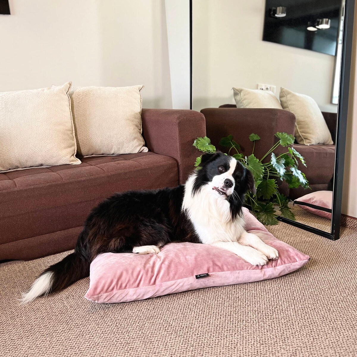Miękka poduszka dla psa MALIBU, 80x60 cm, Róż