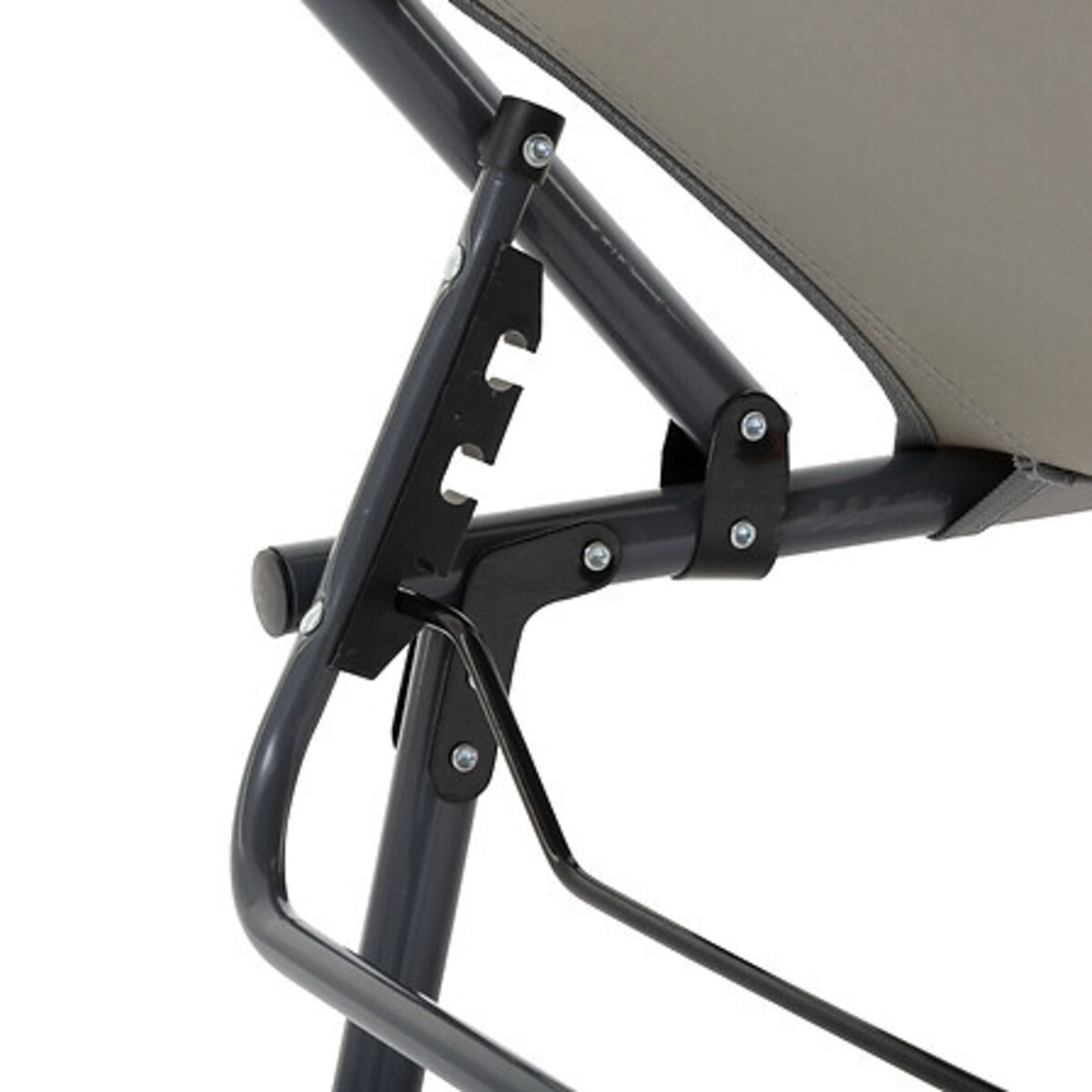 LEŻAK PLAŻOWY Asco szary Z PODUSZKĄ składany 3-stopniowy