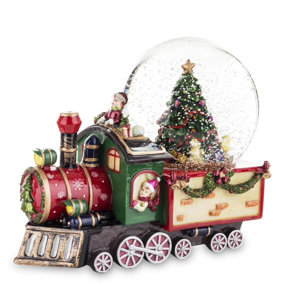 Kula śnieżna świąteczna 17x22,5x12 cm POCIĄG