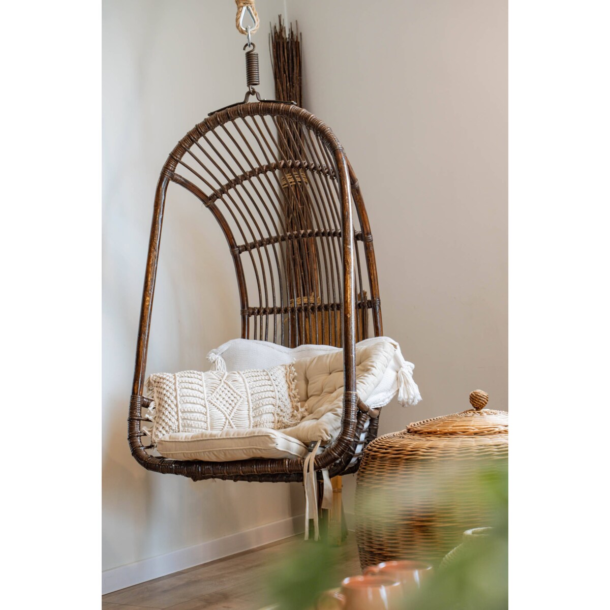 Poduszka dekoracyjna bawełniana MACRALINA, makrama, 30 x 50 cm