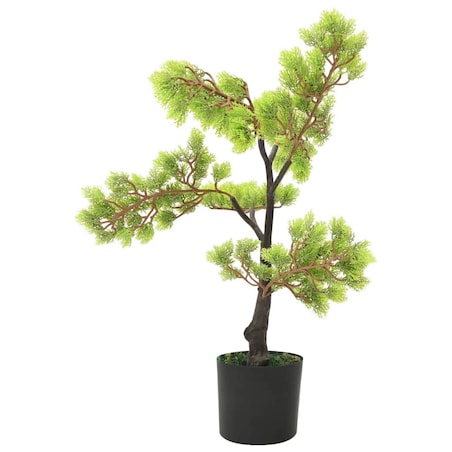 vidaXL Sztuczne bonsai z cyprysu, z doniczką, 60 cm, zielone