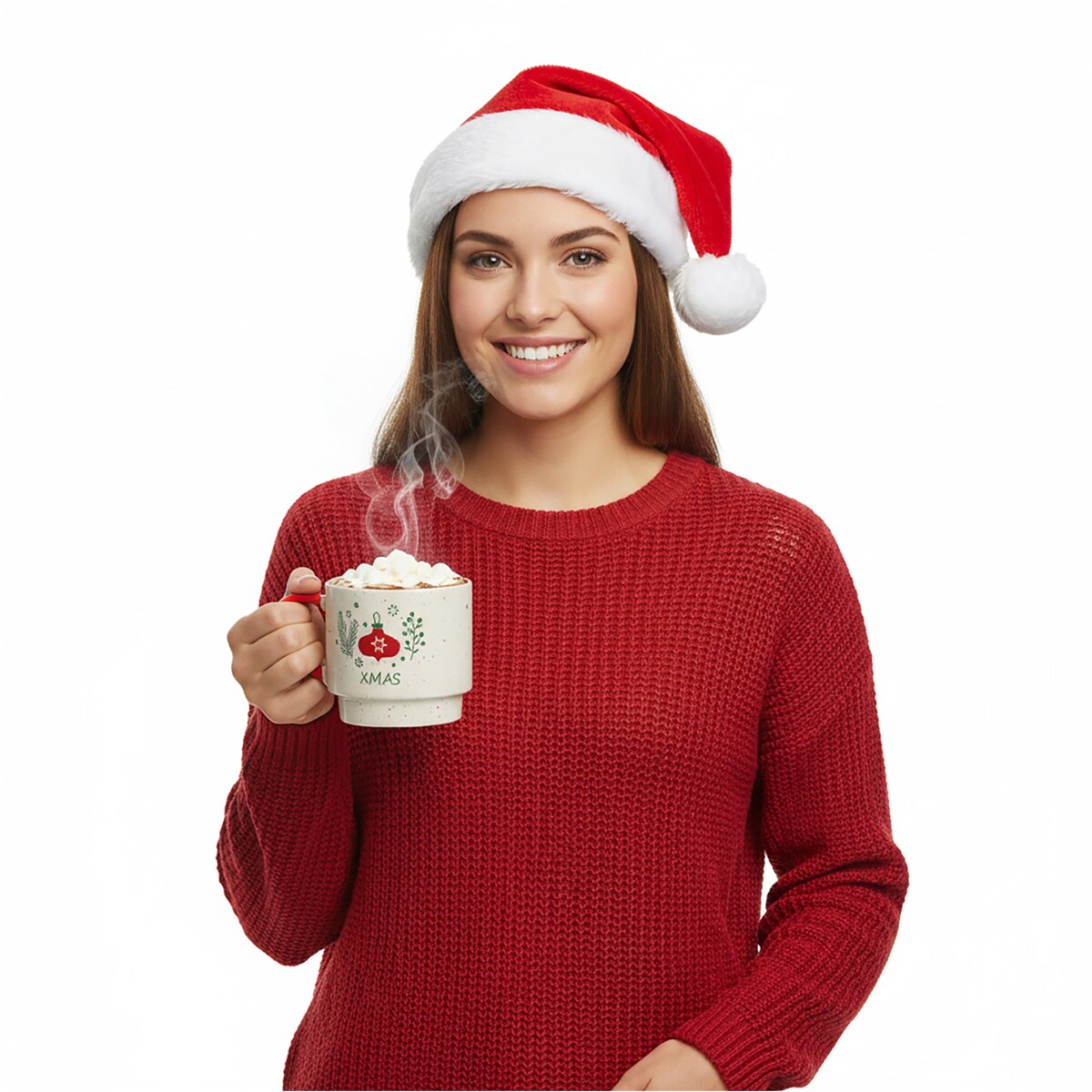 Kubek Z Uchem Świąteczny 380 Ml Porcelanowy Zimowy Świąteczny