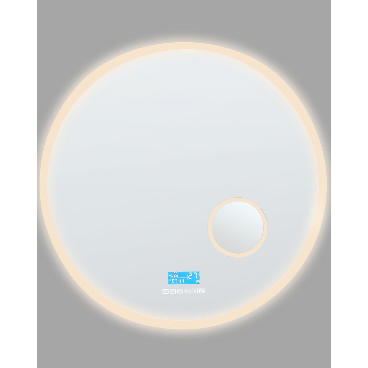 Lustro ścienne LED z głośnikiem Bluetooth 80 cm srebrne FIXIN