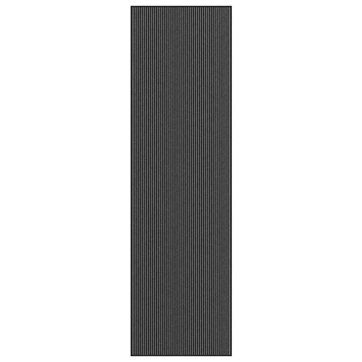 vidaXL Wycieraczka Paski Czarno-Szare 115x400 cm