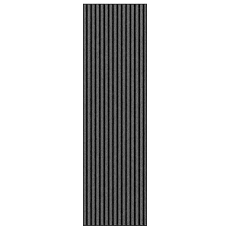 vidaXL Wycieraczka Paski Czarno-Szare 115x400 cm