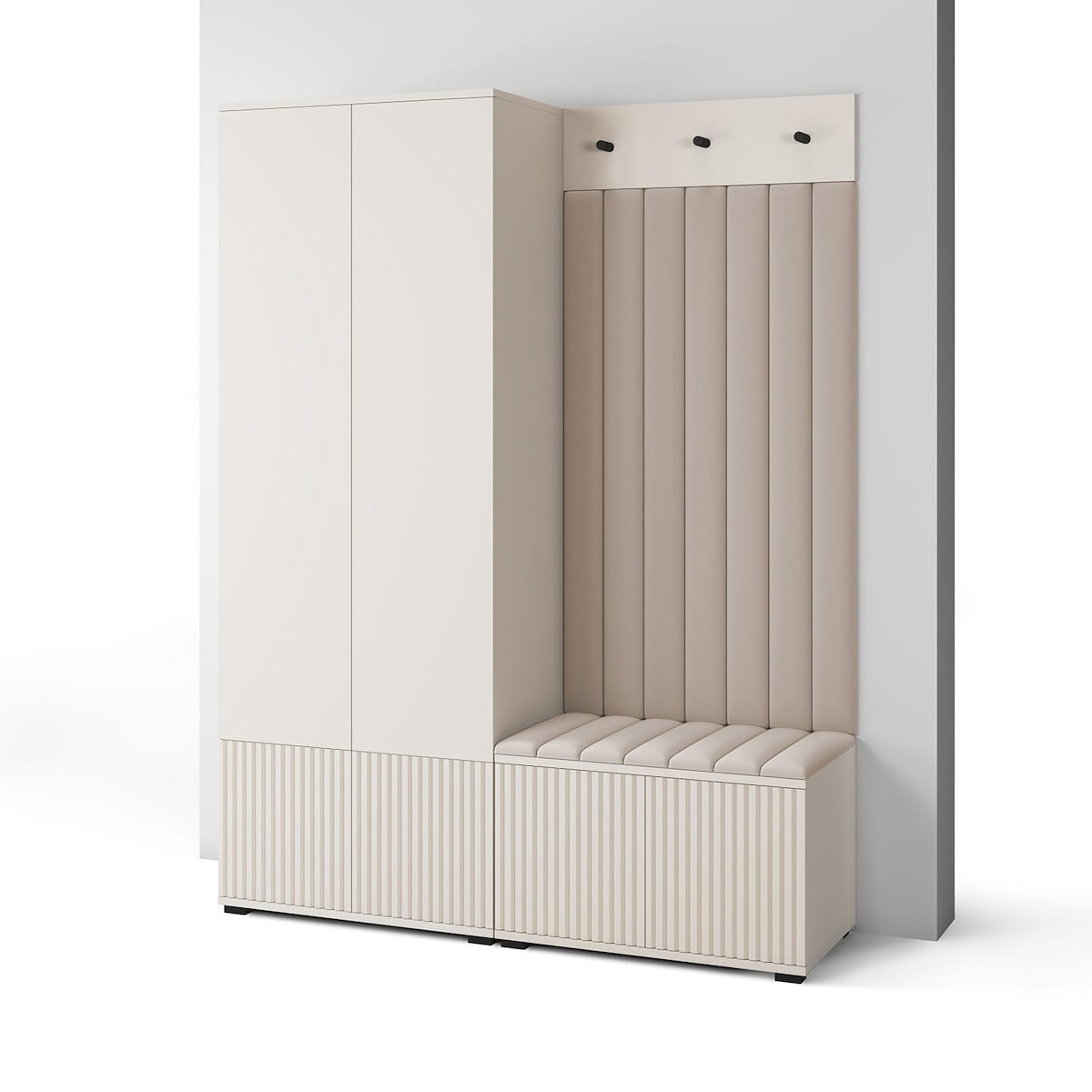 Garderoba frezowana Ritmo wersja 1 Trinity 02 beżowy Cashmere