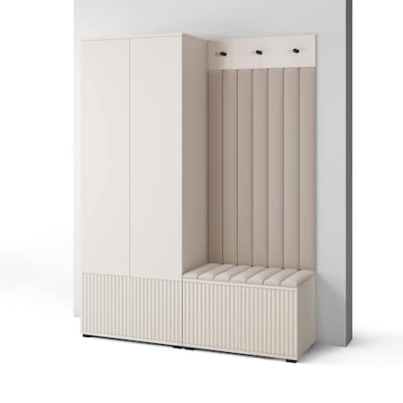 Garderoba frezowana Ritmo wersja 1 Trinity 02 beżowy Cashmere