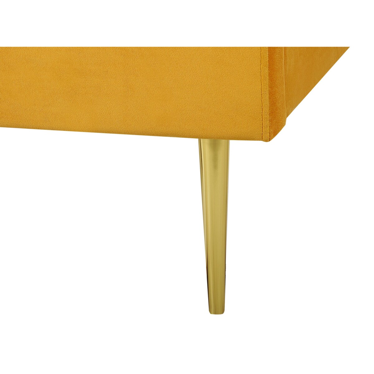 Łóżko welurowe 180 x 200 cm żółte FLAYAT